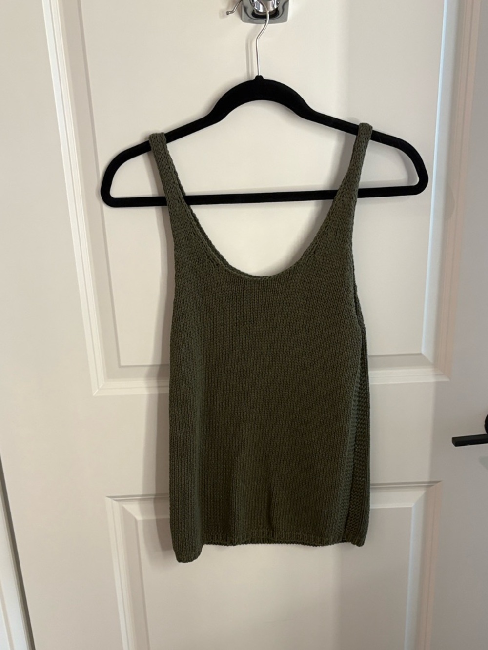 Lucky Brand Olive Knit Tank Top
